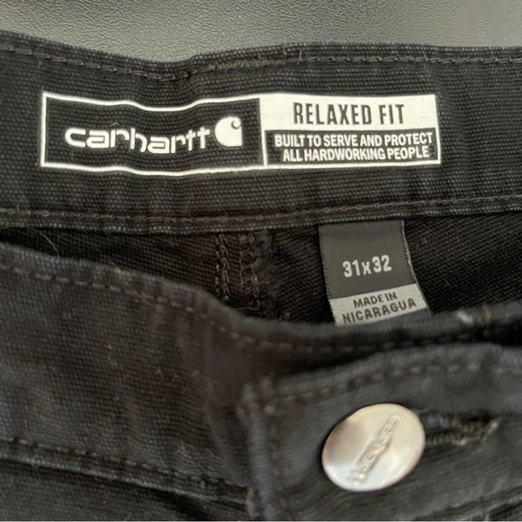 Carhartt Black Utility Pants with Logo Patch - Picture 10 of 10